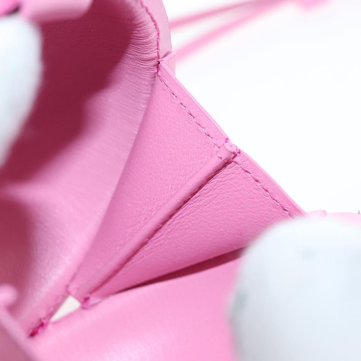 LOEWE Balloon Pouch Leather Pink Auth 196452M