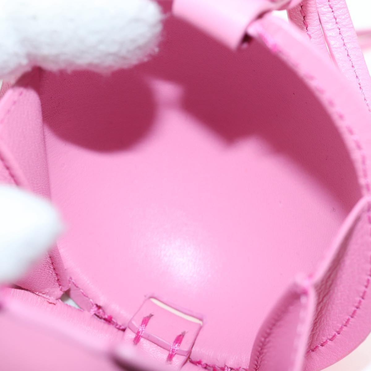 LOEWE Balloon Pouch Leather Pink Auth 196452M