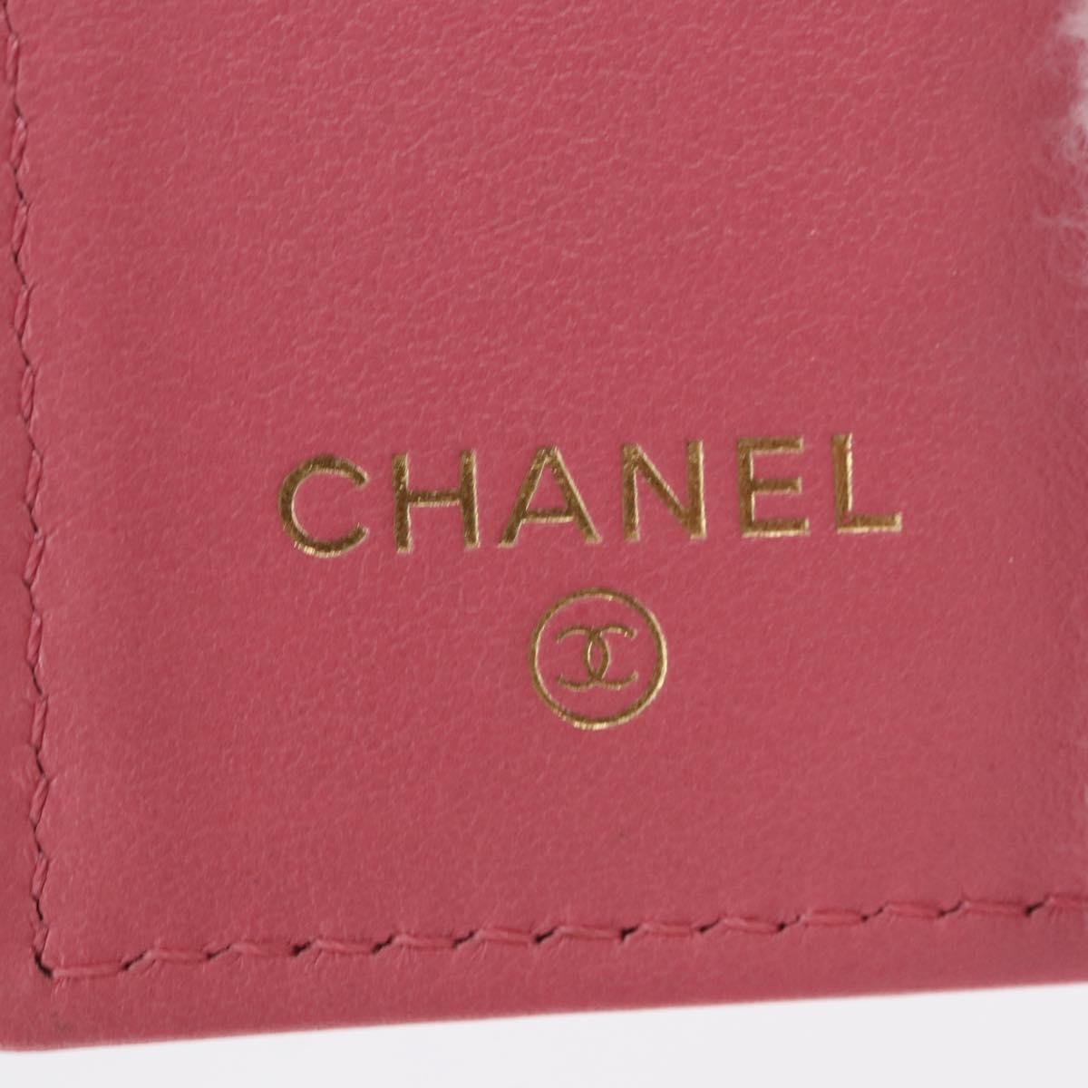 CHANEL Chanel 19 Matelasse Small Flap Wallet Leather Pink Gold CC Auth 196453V