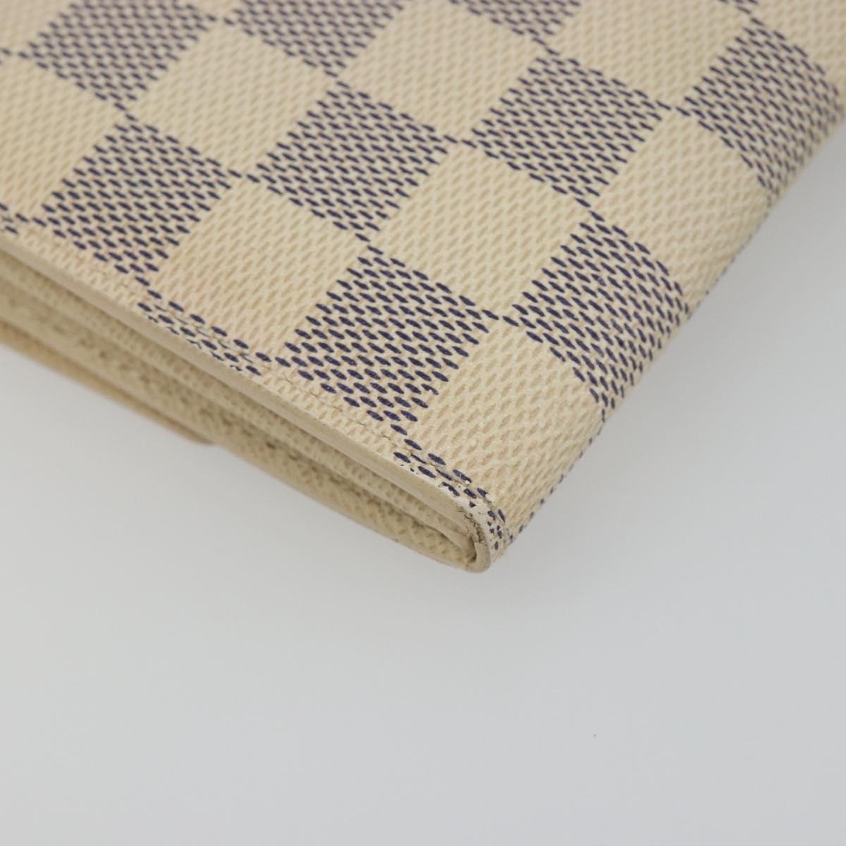 LOUIS VUITTON Damier Azur Portefeuille Sarah Long Wallet N61735 LV Auth 196461V