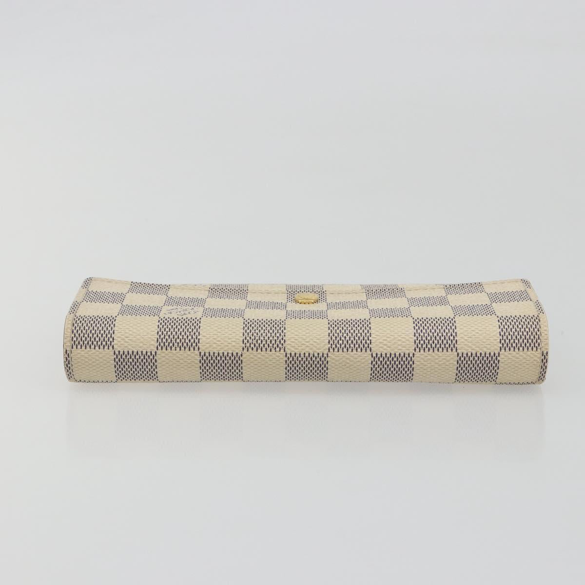 LOUIS VUITTON Damier Azur Portefeuille Sarah Long Wallet N61735 LV Auth 196461V