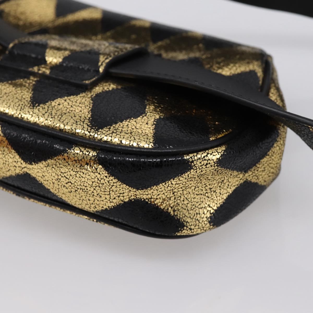 GUCCI Children's Waist Bag Leather Gold Silver 605112 Auth 196463V