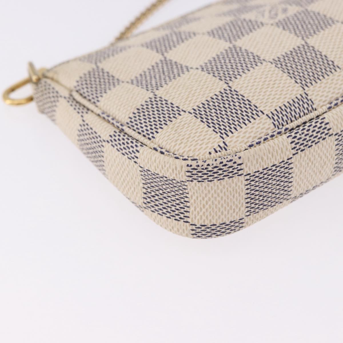LOUIS VUITTON Damier Azur Mini Pochette Accessoires Pouch N58010 LV Auth 196465