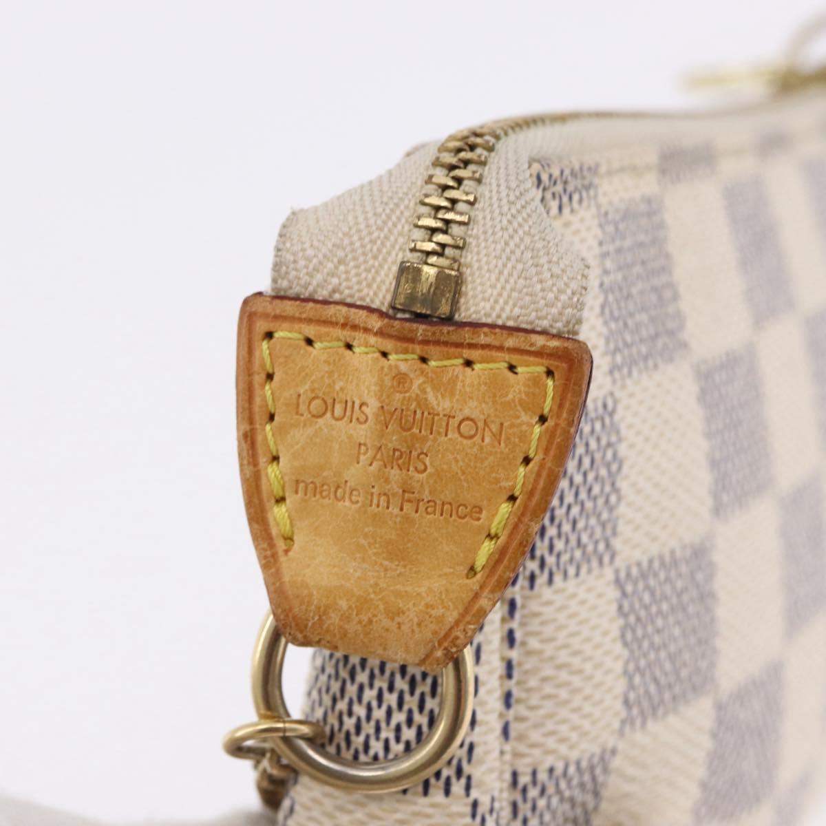 LOUIS VUITTON Damier Azur Mini Pochette Accessoires Pouch N58010 LV Auth 196465
