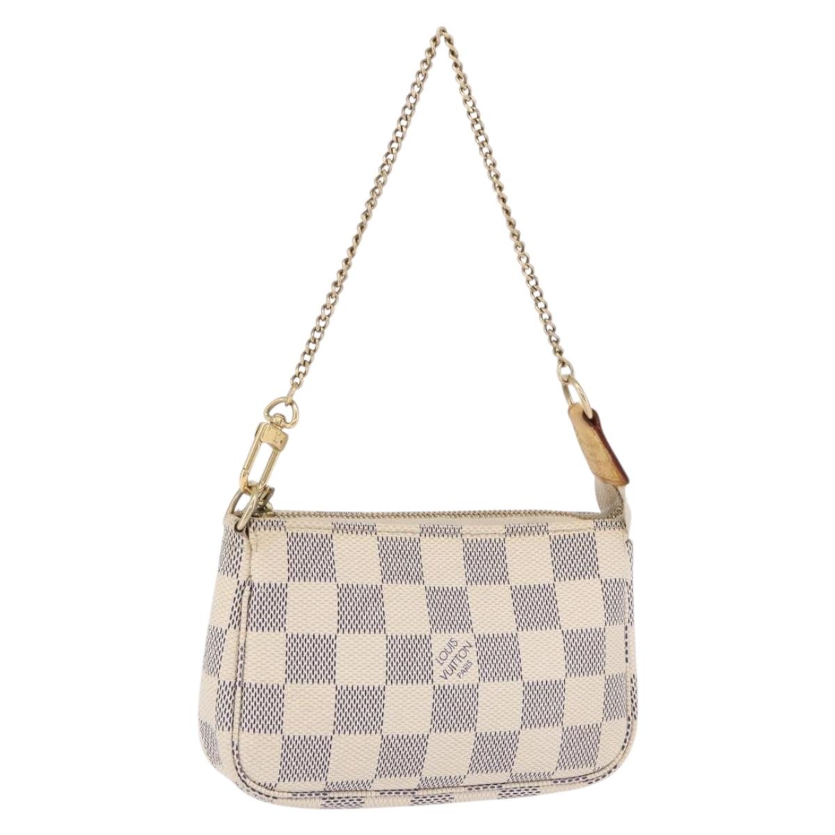 LOUIS VUITTON Damier Azur Mini Pochette Accessoires Pouch N58010 LV Auth 196465