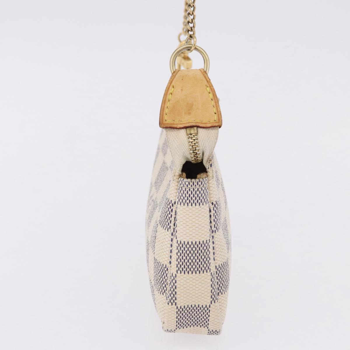 LOUIS VUITTON Damier Azur Mini Pochette Accessoires Pouch N58010 LV Auth 196465