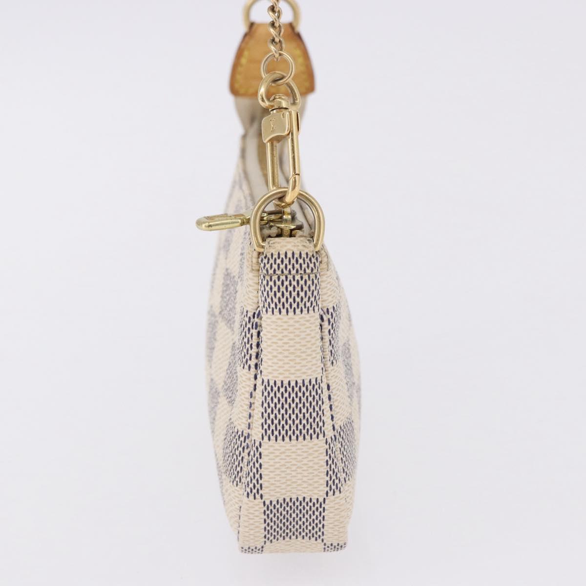 LOUIS VUITTON Damier Azur Mini Pochette Accessoires Pouch N58010 LV Auth 196465