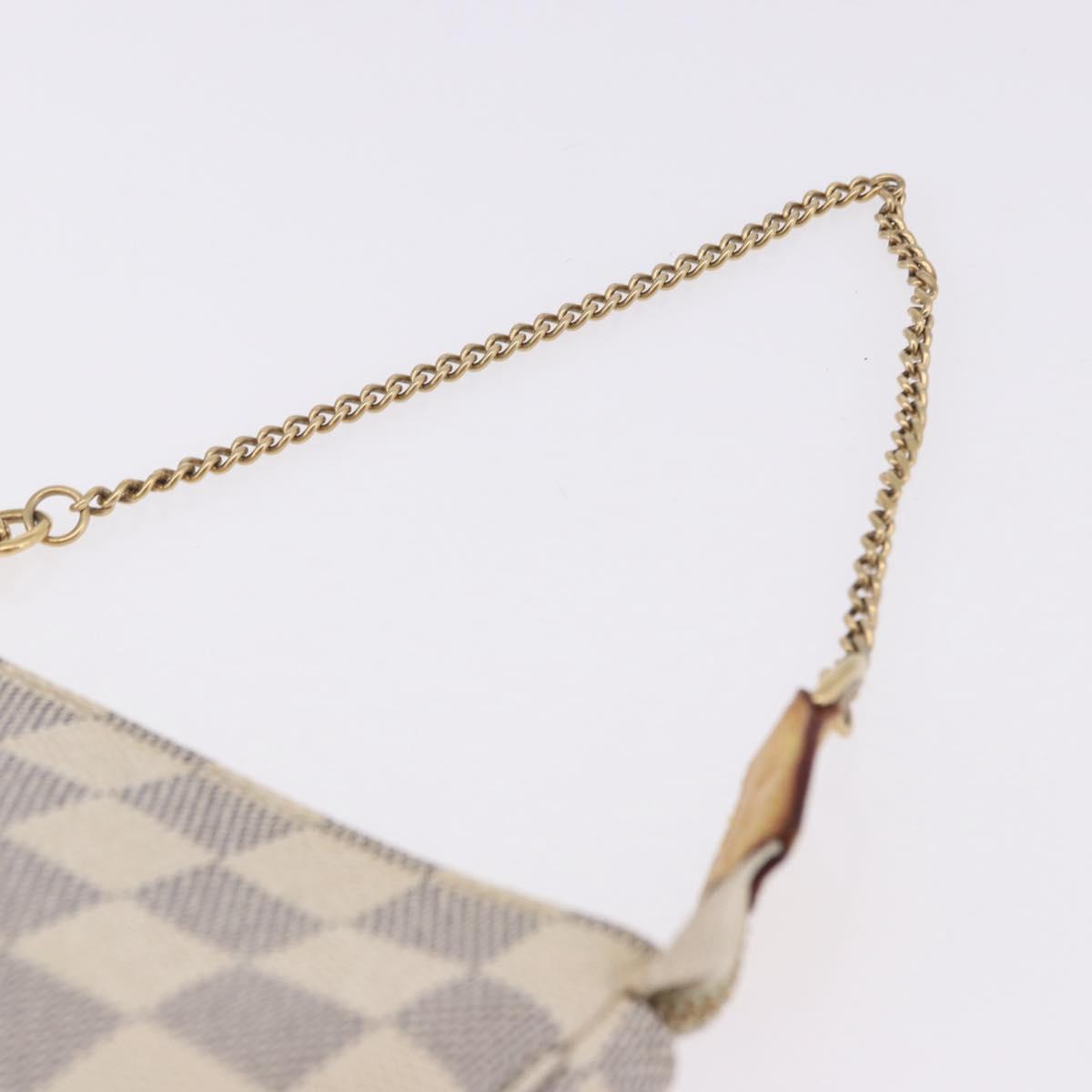 LOUIS VUITTON Damier Azur Mini Pochette Accessoires Pouch N58010 LV Auth 196465