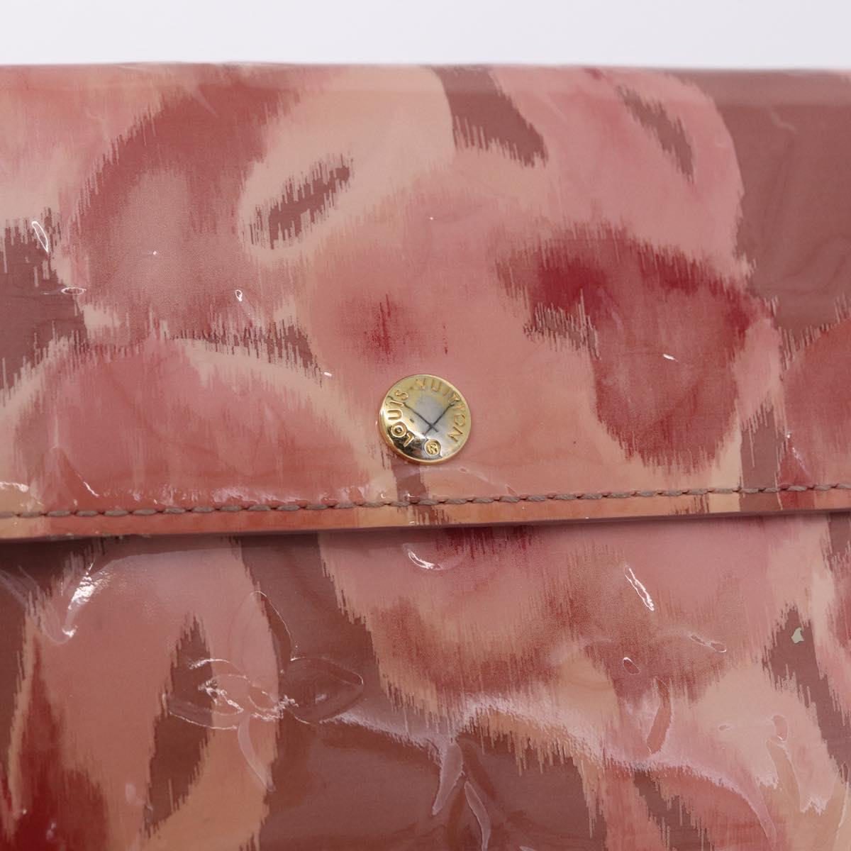LOUIS VUITTON Monogram Vernis Ikat Flower Portefeiulle Sarah M90023 Auth 196473