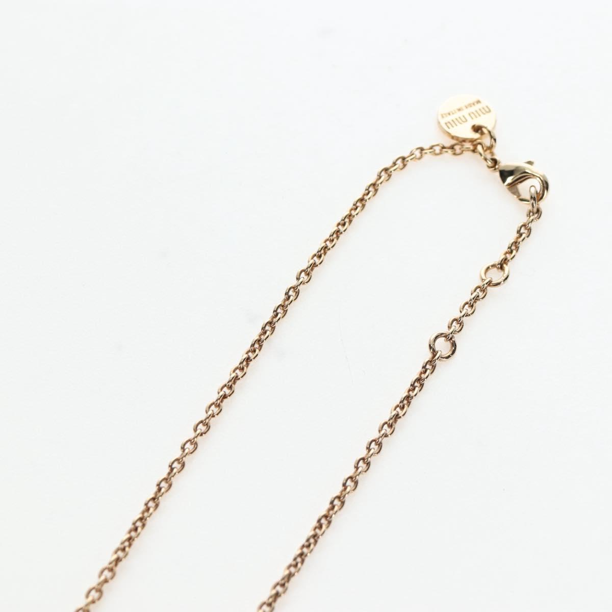 Miu Miu Necklace Metal Gold Tone Auth 196475V