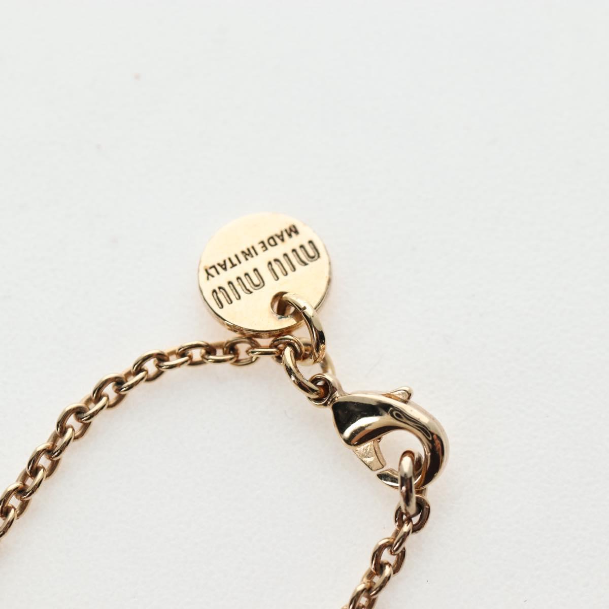 Miu Miu Necklace Metal Gold Tone Auth 196475V