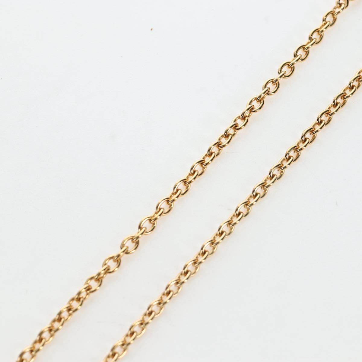 CHANEL COCO Mark Necklace Metal Gold Tone CC Auth 196477SAM