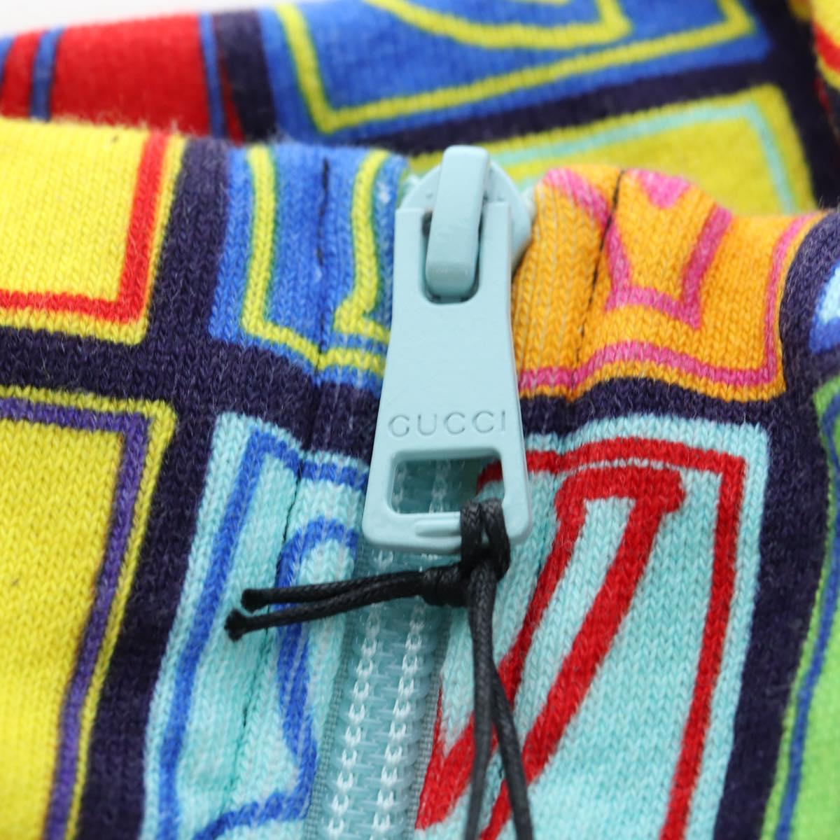 GUCCI Half Zip Trainer Cotton Multicolor Auth 196485M