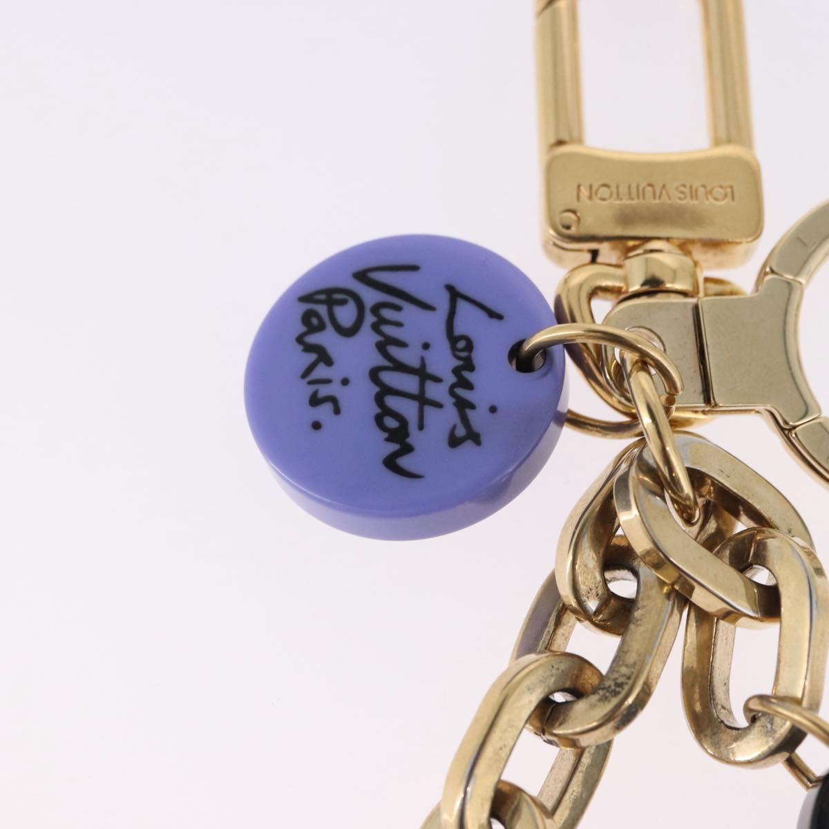 LOUIS VUITTON Porte Cles Eye All Key Holder metal Gold GA0131 LV Auth 196487V