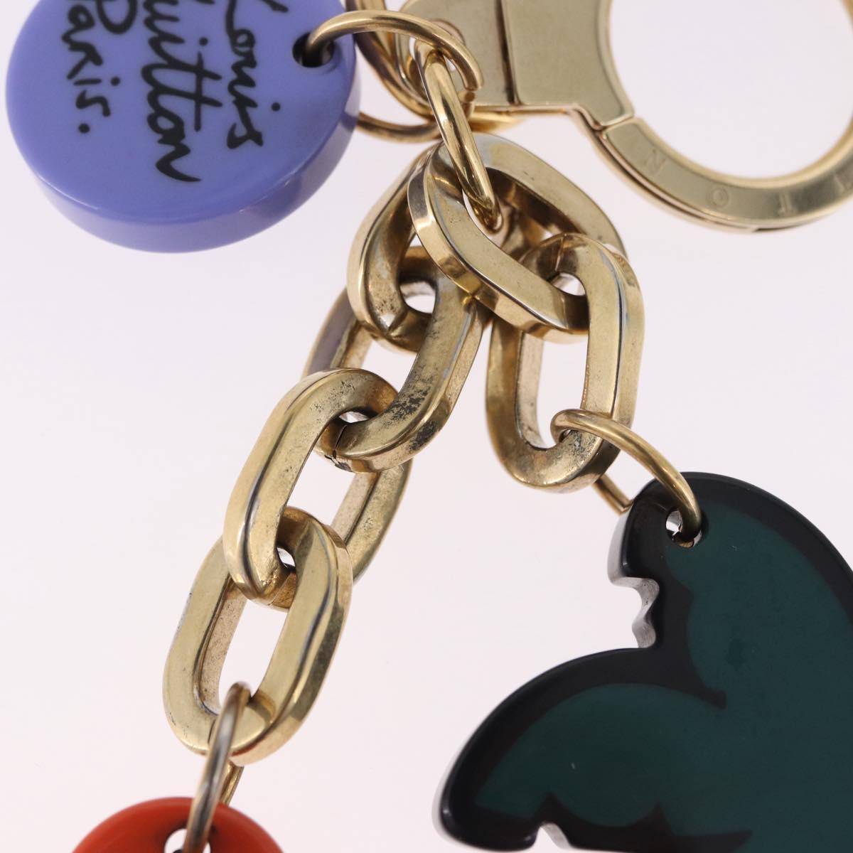 LOUIS VUITTON Porte Cles Eye All Key Holder metal Gold GA0131 LV Auth 196487V
