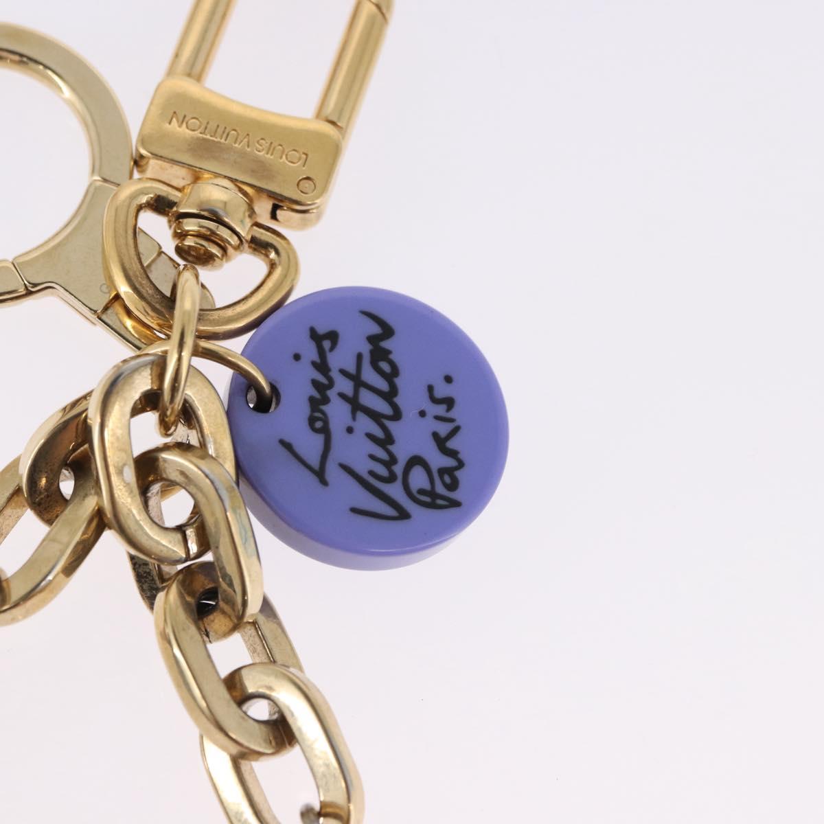LOUIS VUITTON Porte Cles Eye All Key Holder metal Gold GA0131 LV Auth 196487V