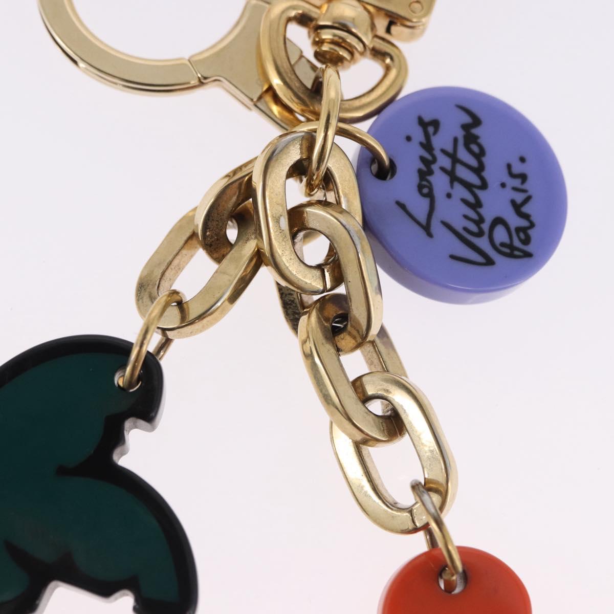 LOUIS VUITTON Porte Cles Eye All Key Holder metal Gold GA0131 LV Auth 196487V