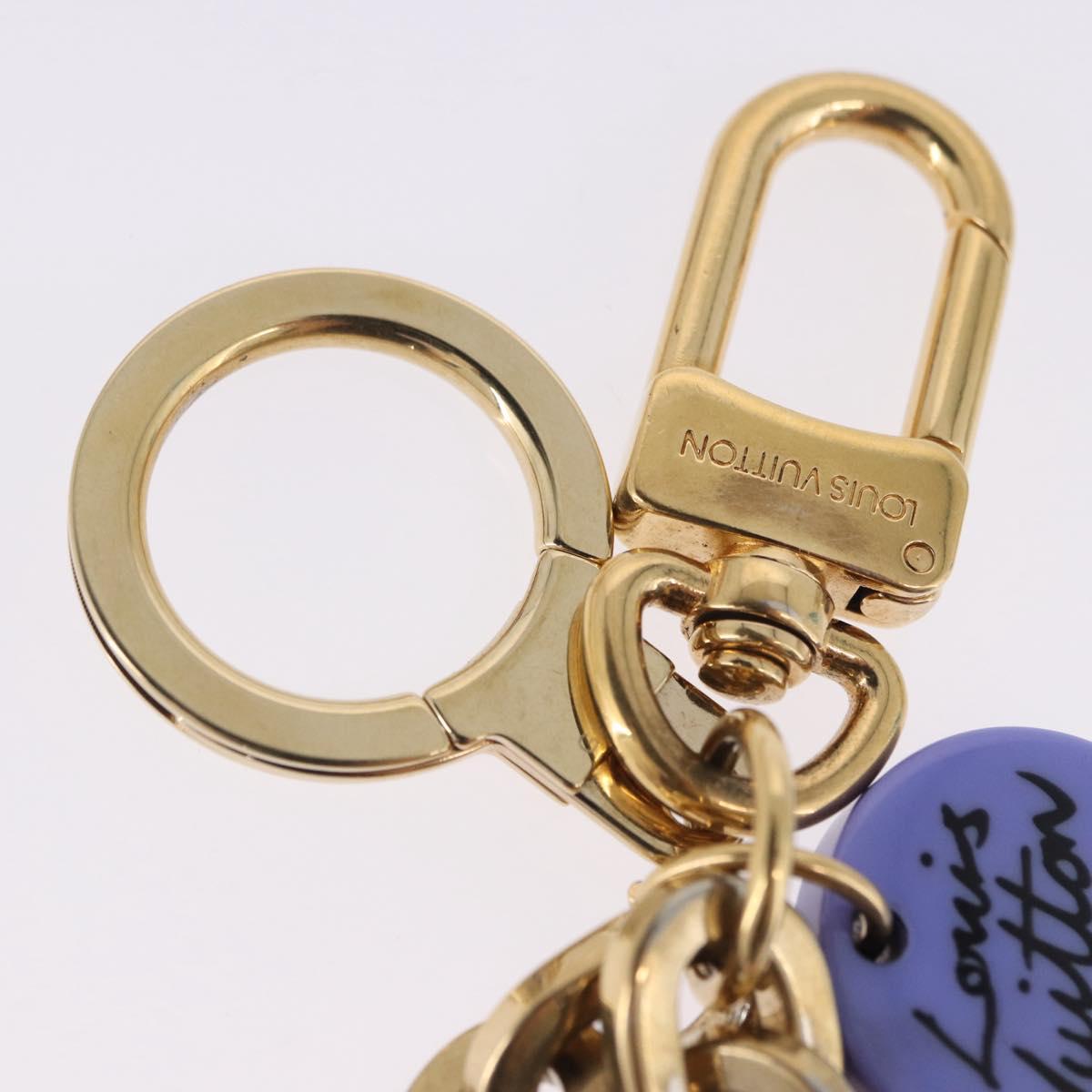 LOUIS VUITTON Porte Cles Eye All Key Holder metal Gold GA0131 LV Auth 196487V