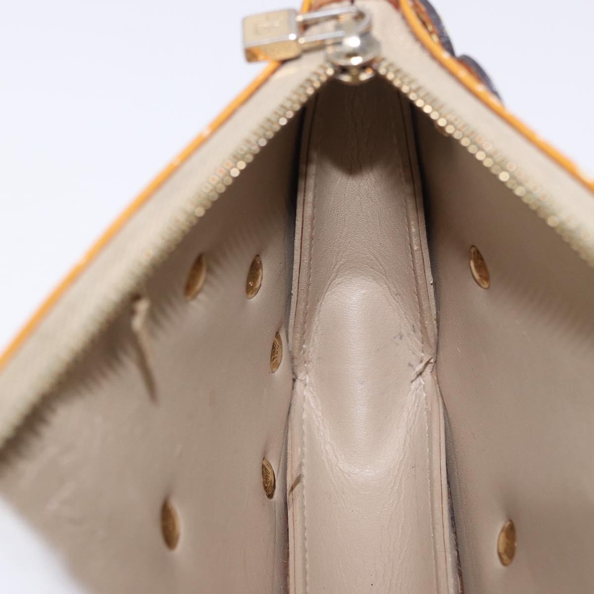 LOUIS VUITTON Monogram Vernis Lexington Pouch Flower Beige M92246 LV Auth 196561