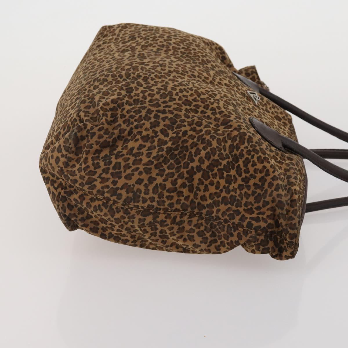 BOTTEGAVENETA Hand Bag Nylon 2 Set Brown Silver Auth 196566