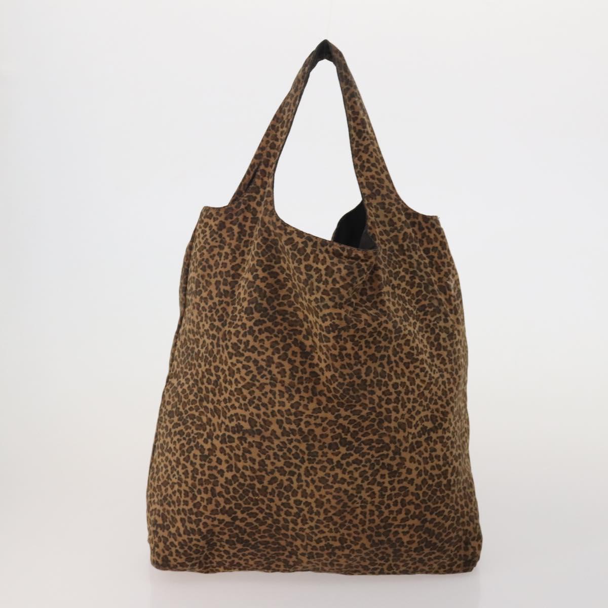 BOTTEGAVENETA Hand Bag Nylon 2 Set Brown Silver Auth 196566