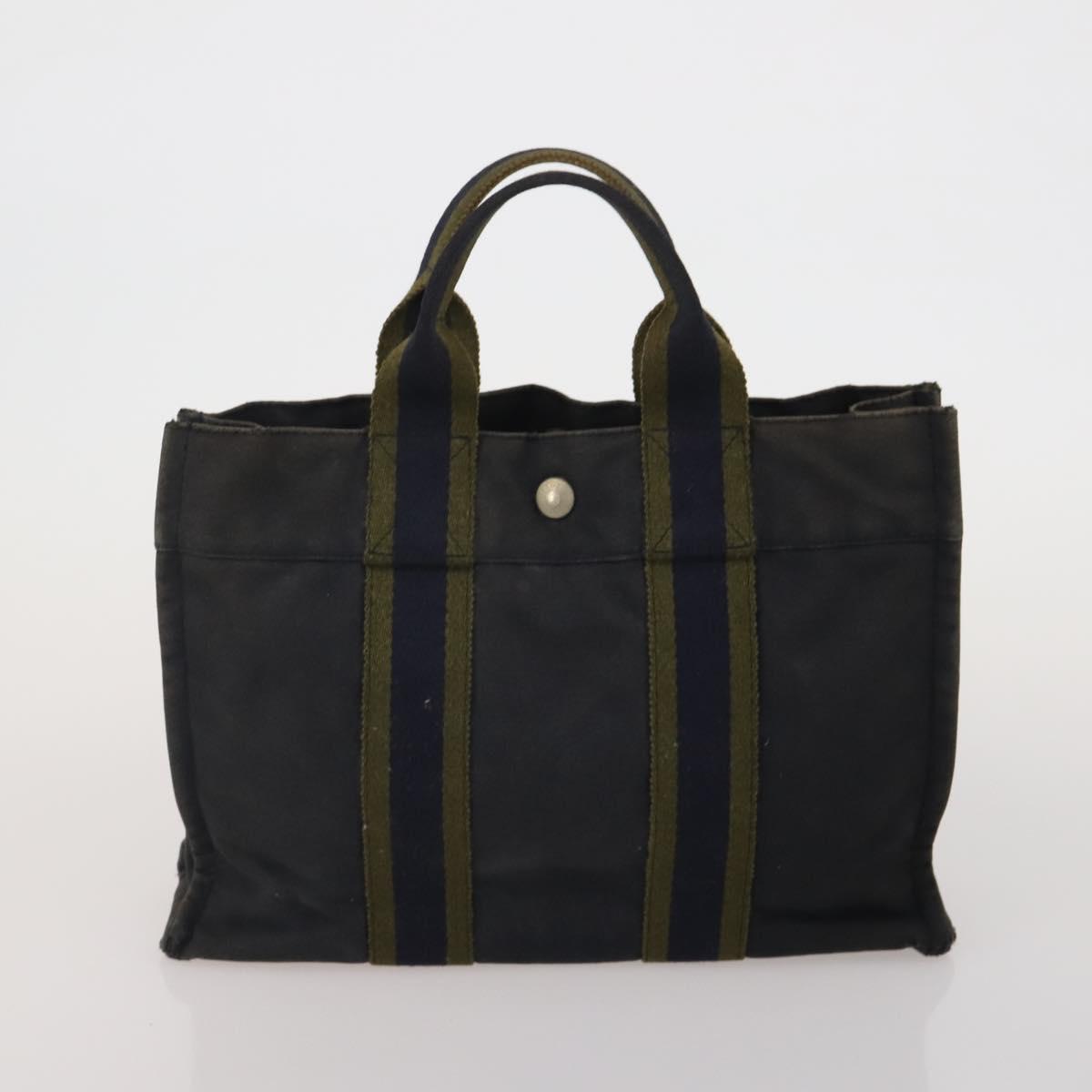 HERMES Valentino Chanel New Travel Line Bag Nylon Canvas 5 Set Black Auth 196569