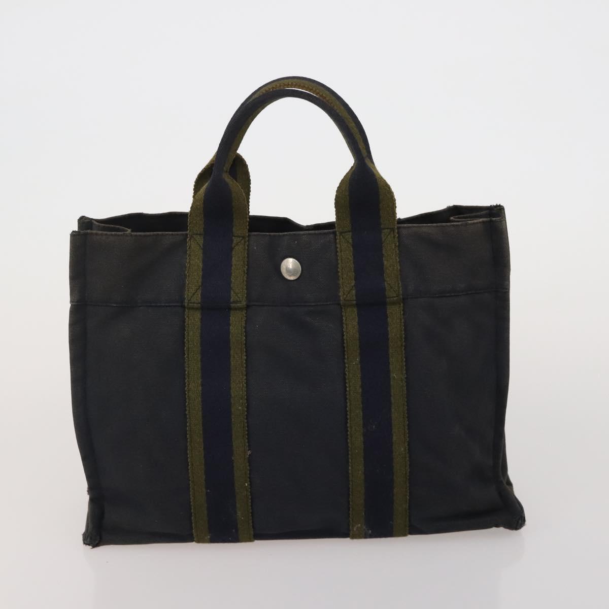 HERMES Valentino Chanel New Travel Line Bag Nylon Canvas 5 Set Black Auth 196569