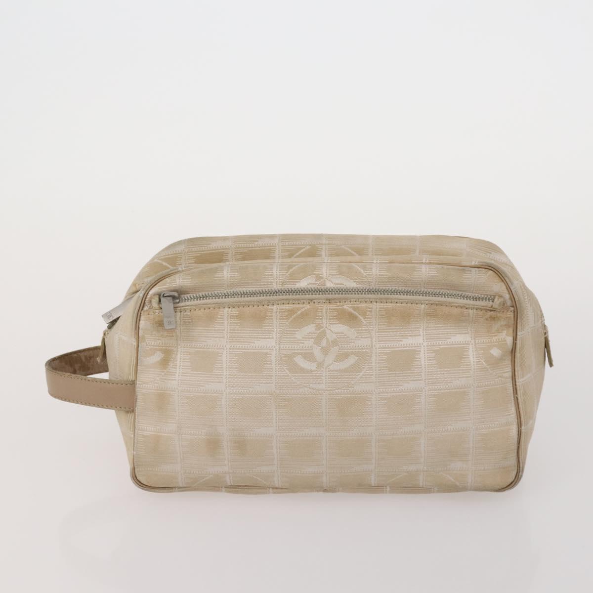 HERMES Valentino Chanel New Travel Line Bag Nylon Canvas 5 Set Black Auth 196569
