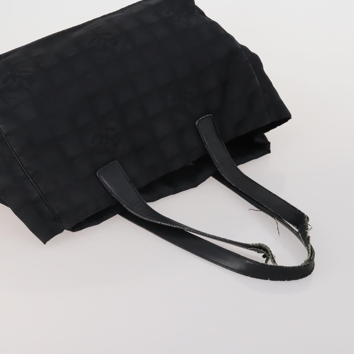 HERMES Valentino Chanel New Travel Line Bag Nylon Canvas 5 Set Black Auth 196569
