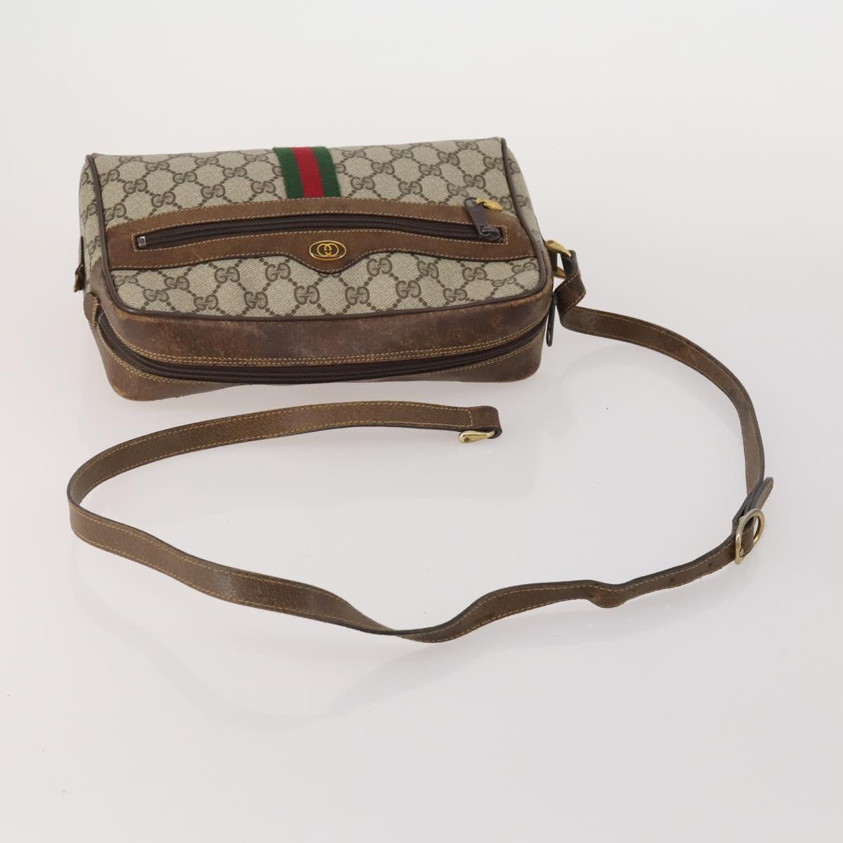 GUCCI GG Supreme GG Canvas GG Crystal Web Sherry Line Bag 4 Set Auth 196572