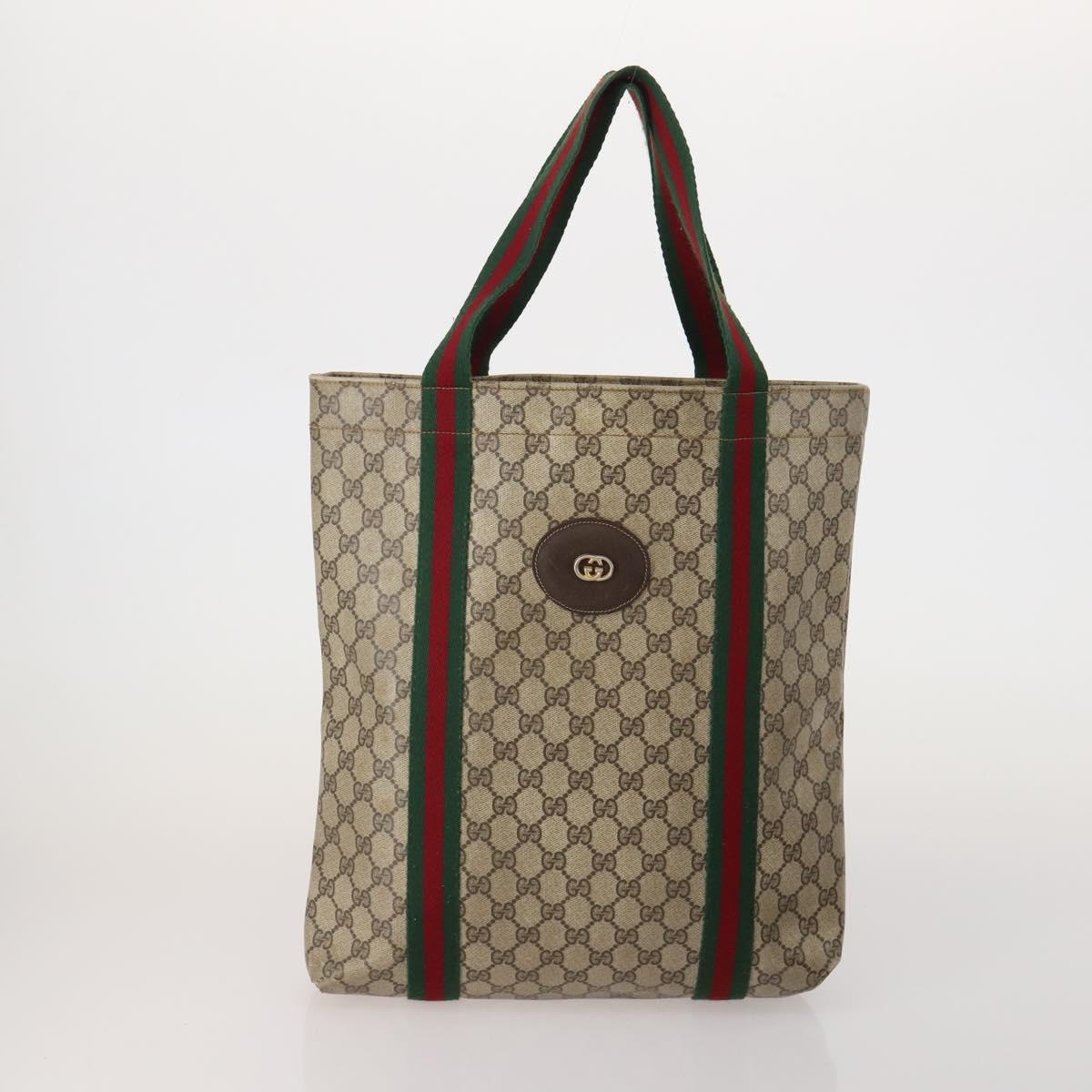 GUCCI GG Supreme GG Canvas GG Crystal Web Sherry Line Bag 4 Set Auth 196572