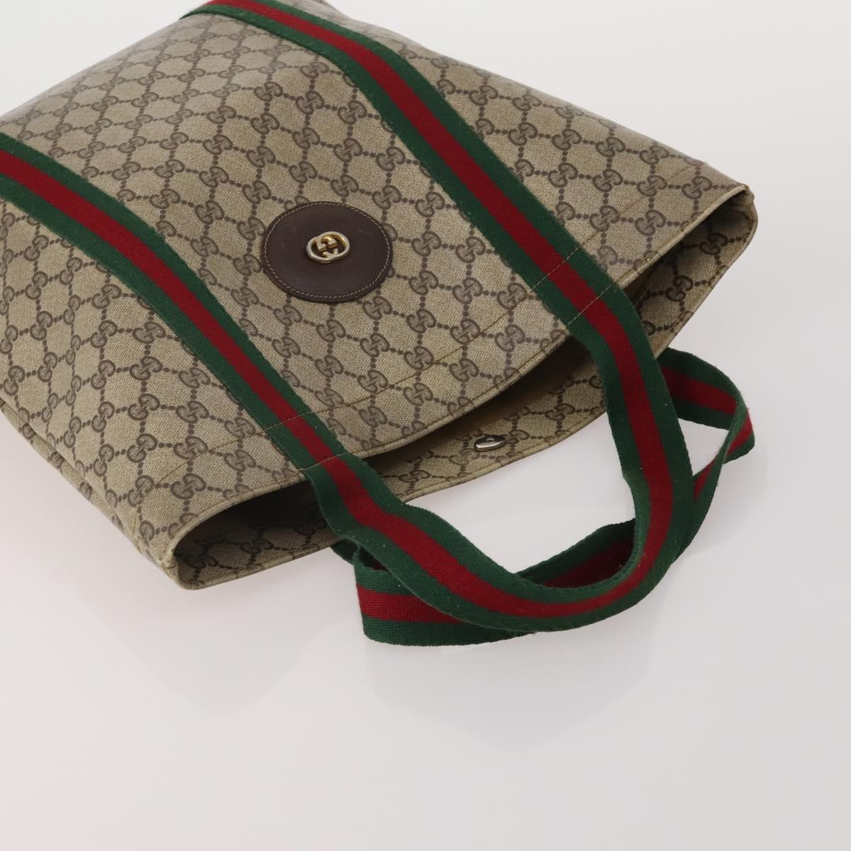 GUCCI GG Supreme GG Canvas GG Crystal Web Sherry Line Bag 4 Set Auth 196572