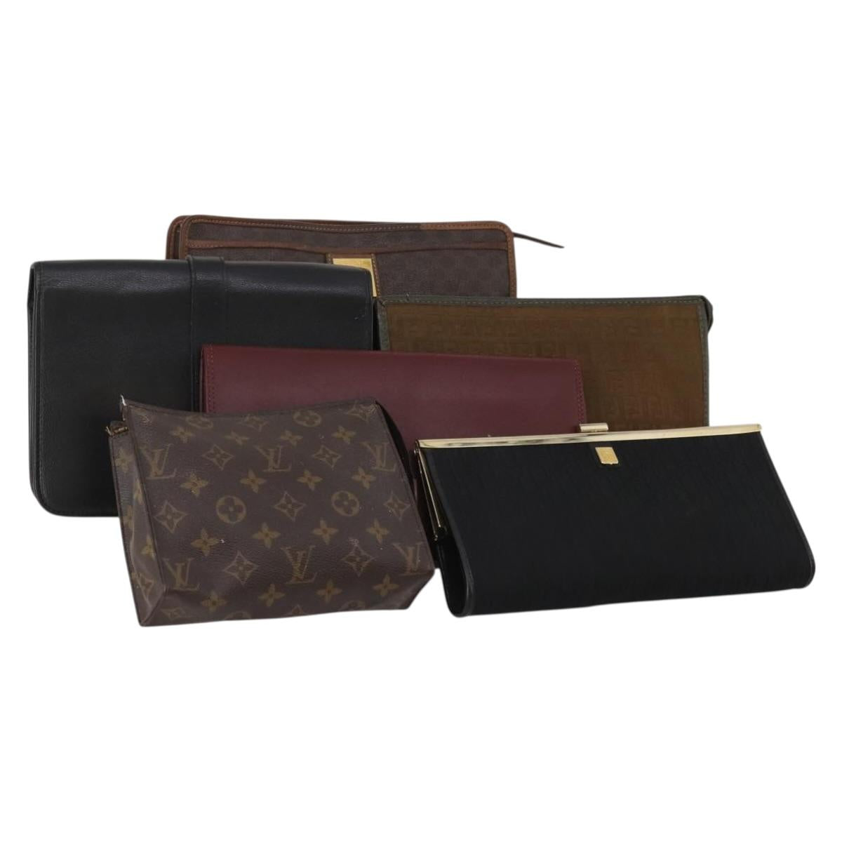LOUIS VUITTON Celine Fendi Christian Dior Cartier Bag 6 Set LV Auth 196573
