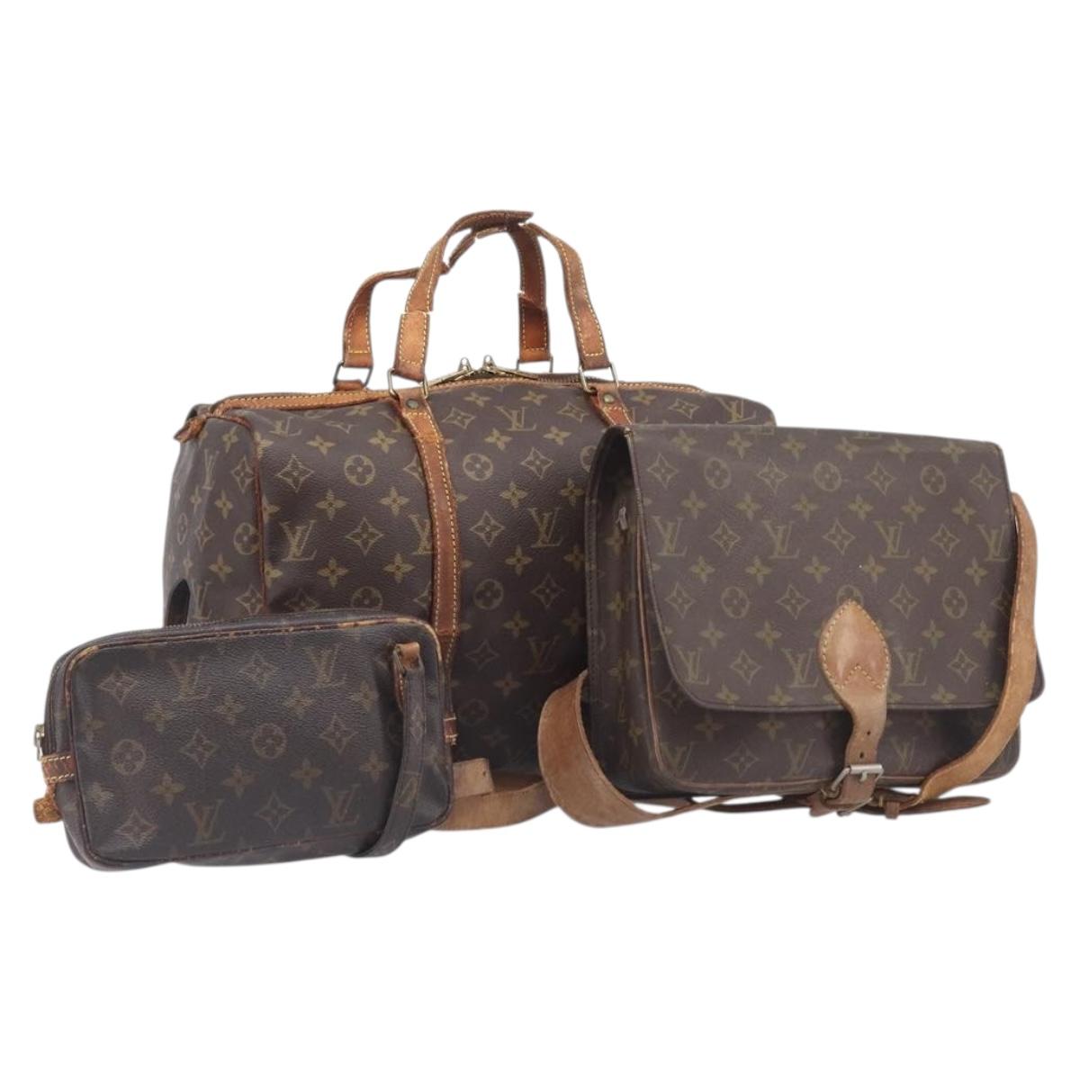 LOUIS VUITTON Monogram Shoulder Bag 3 Set LV Auth 196574