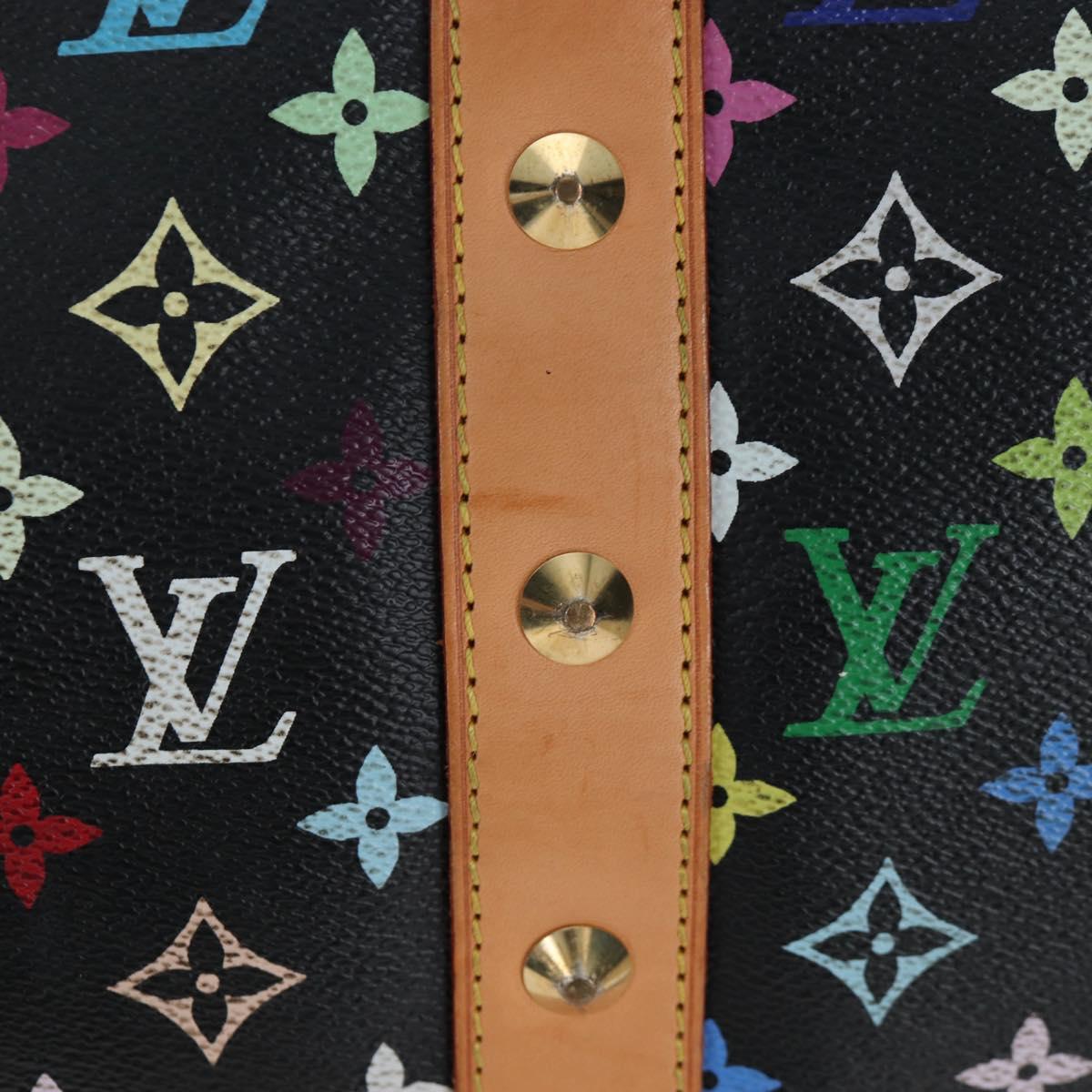 LOUIS VUITTON Monogram Multicolor Keepall 45 Bag Black M92640 Auth 196577SAV