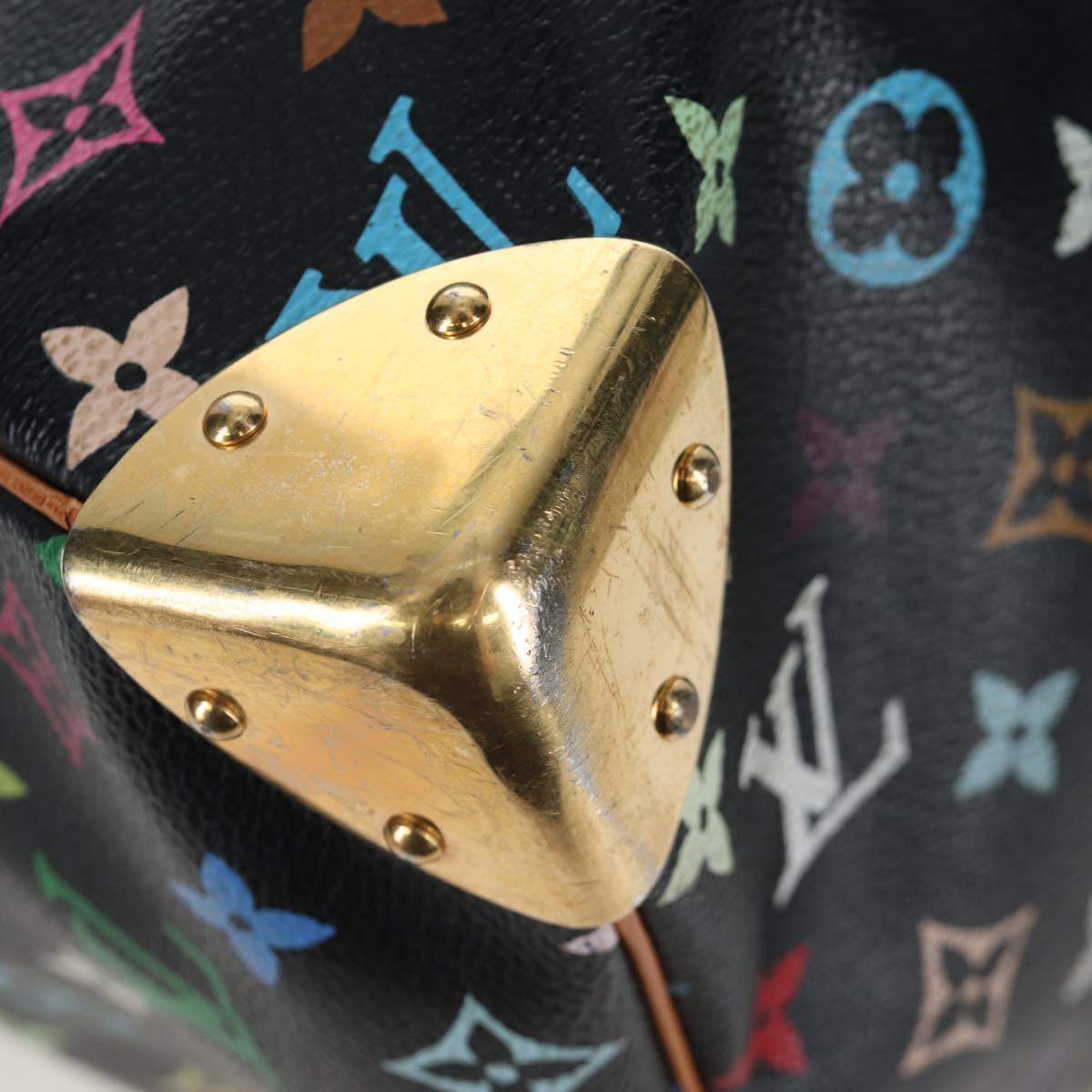 LOUIS VUITTON Monogram Multicolor Keepall 45 Bag Black M92640 Auth 196577SAV