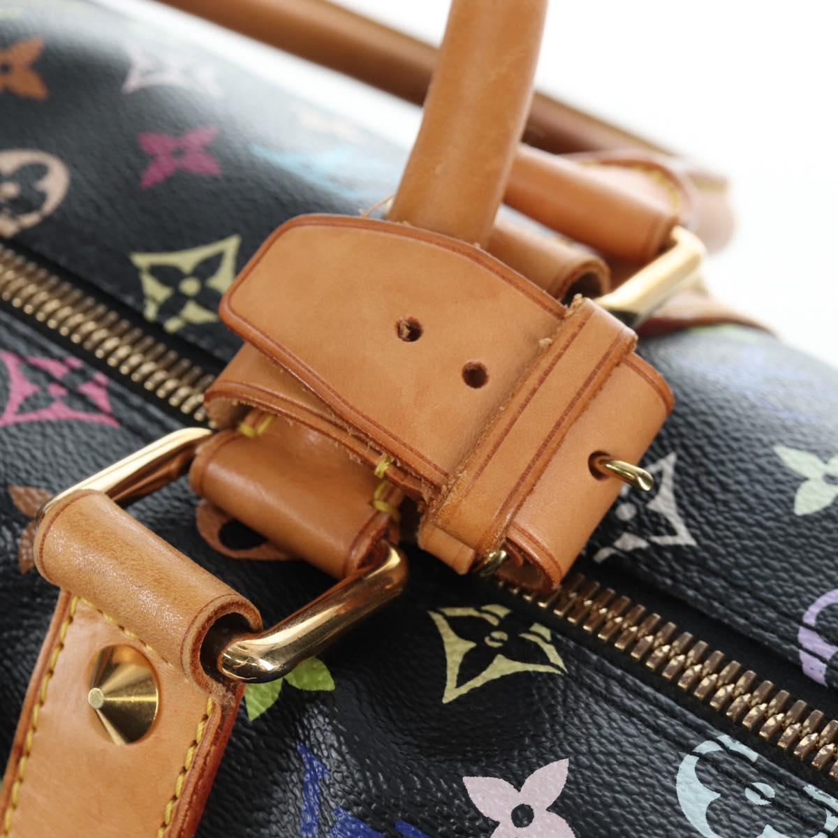 LOUIS VUITTON Monogram Multicolor Keepall 45 Bag Black M92640 Auth 196577SAV