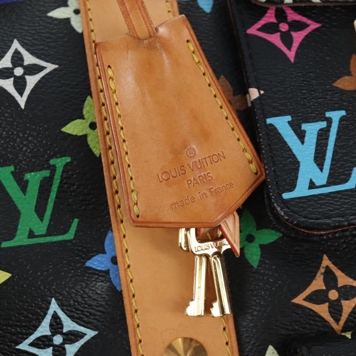 LOUIS VUITTON Monogram Multicolor Keepall 45 Bag Black M92640 Auth 196577SAV