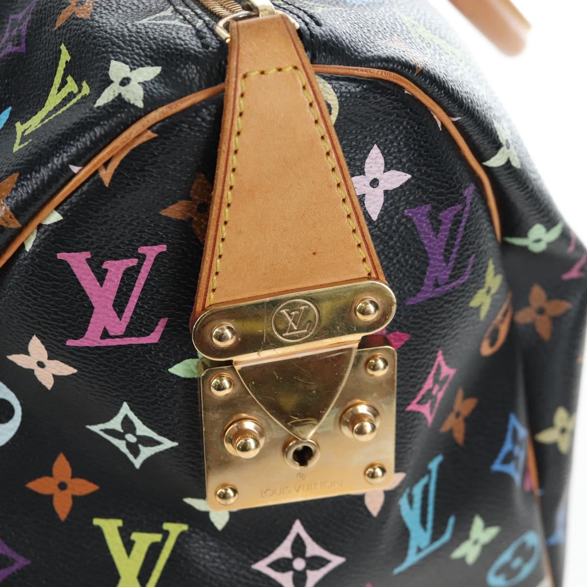 LOUIS VUITTON Monogram Multicolor Keepall 45 Bag Black M92640 Auth 196577SAV