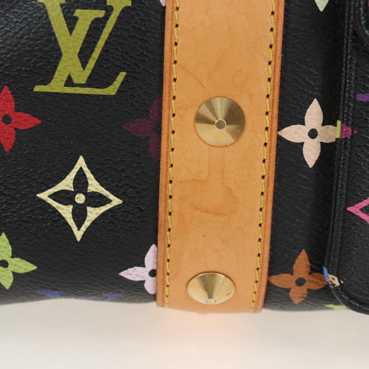 LOUIS VUITTON Monogram Multicolor Keepall 45 Bag Black M92640 Auth 196577SAV