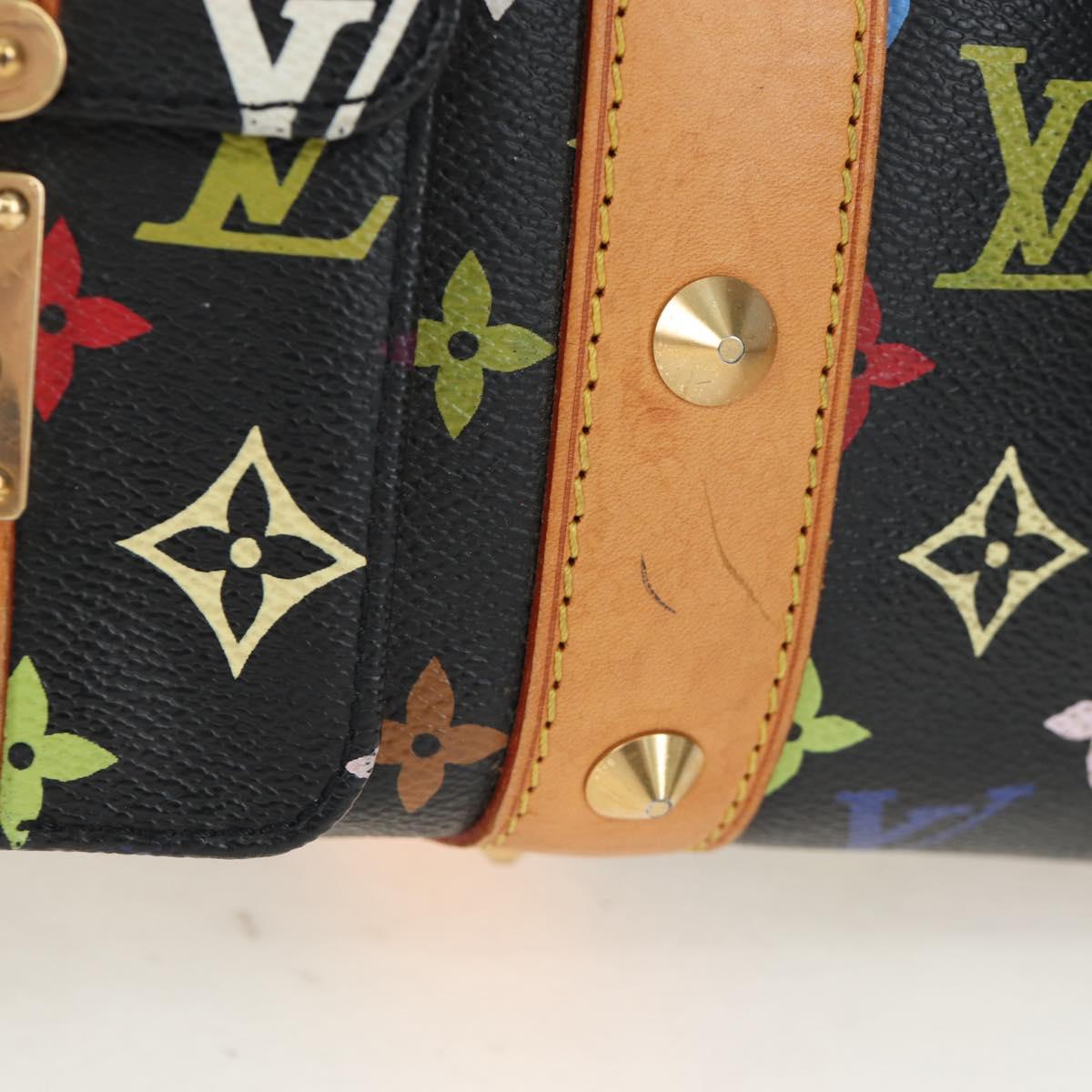 LOUIS VUITTON Monogram Multicolor Keepall 45 Bag Black M92640 Auth 196577SAV