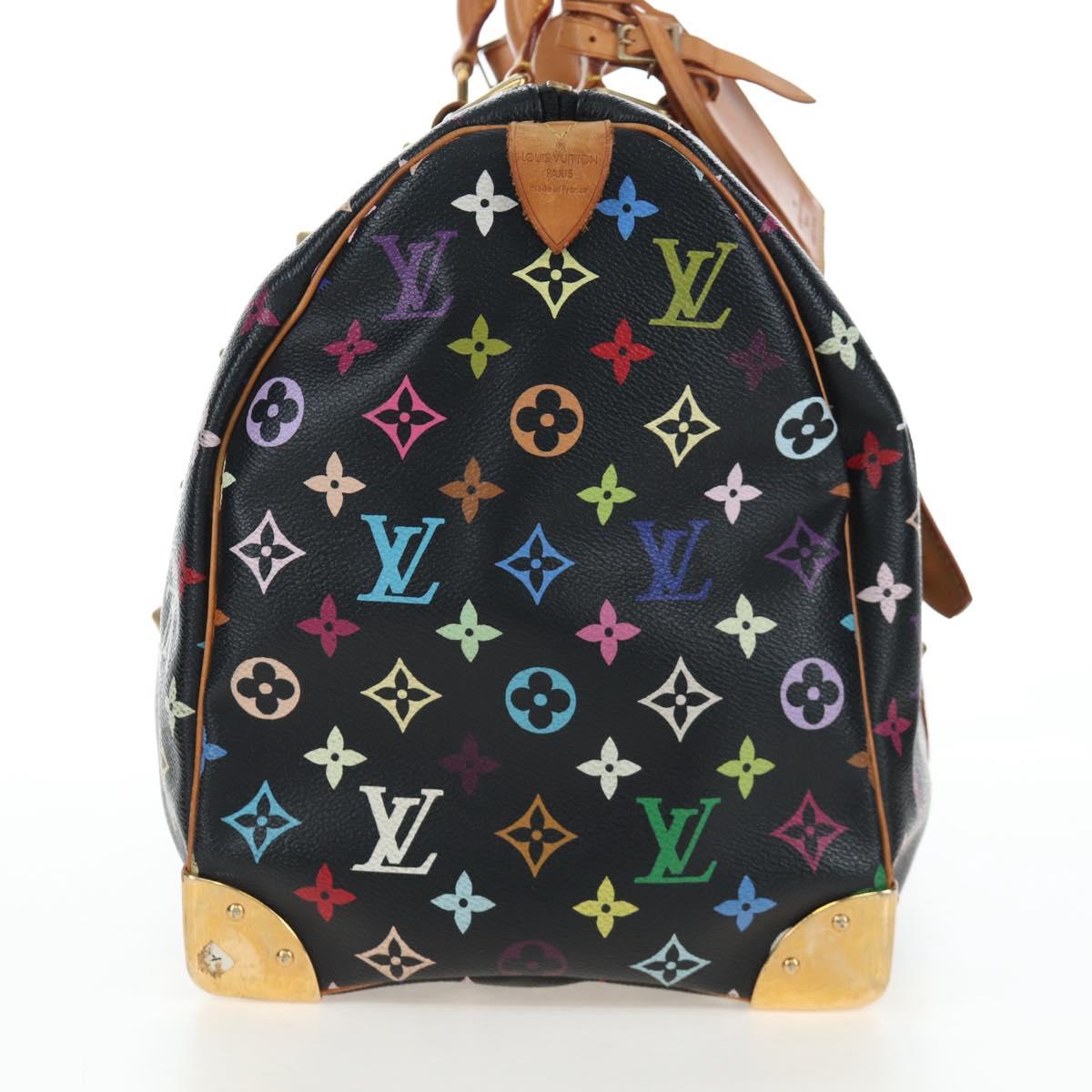 LOUIS VUITTON Monogram Multicolor Keepall 45 Bag Black M92640 Auth 196577SAV