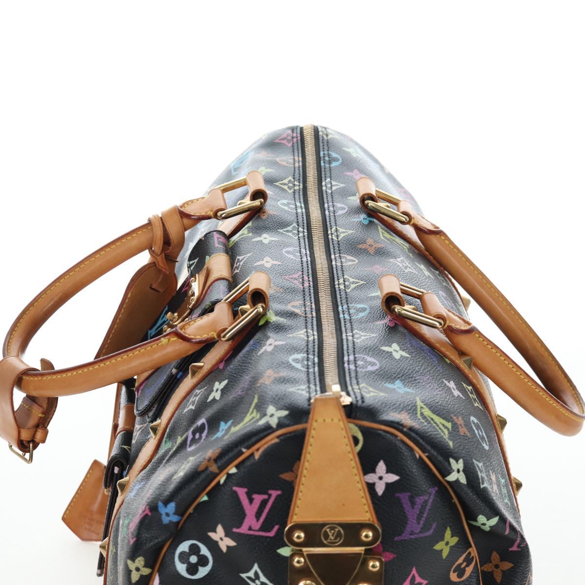 LOUIS VUITTON Monogram Multicolor Keepall 45 Bag Black M92640 Auth 196577SAV