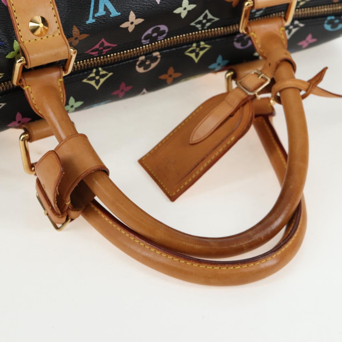 LOUIS VUITTON Monogram Multicolor Keepall 45 Bag Black M92640 Auth 196577SAV