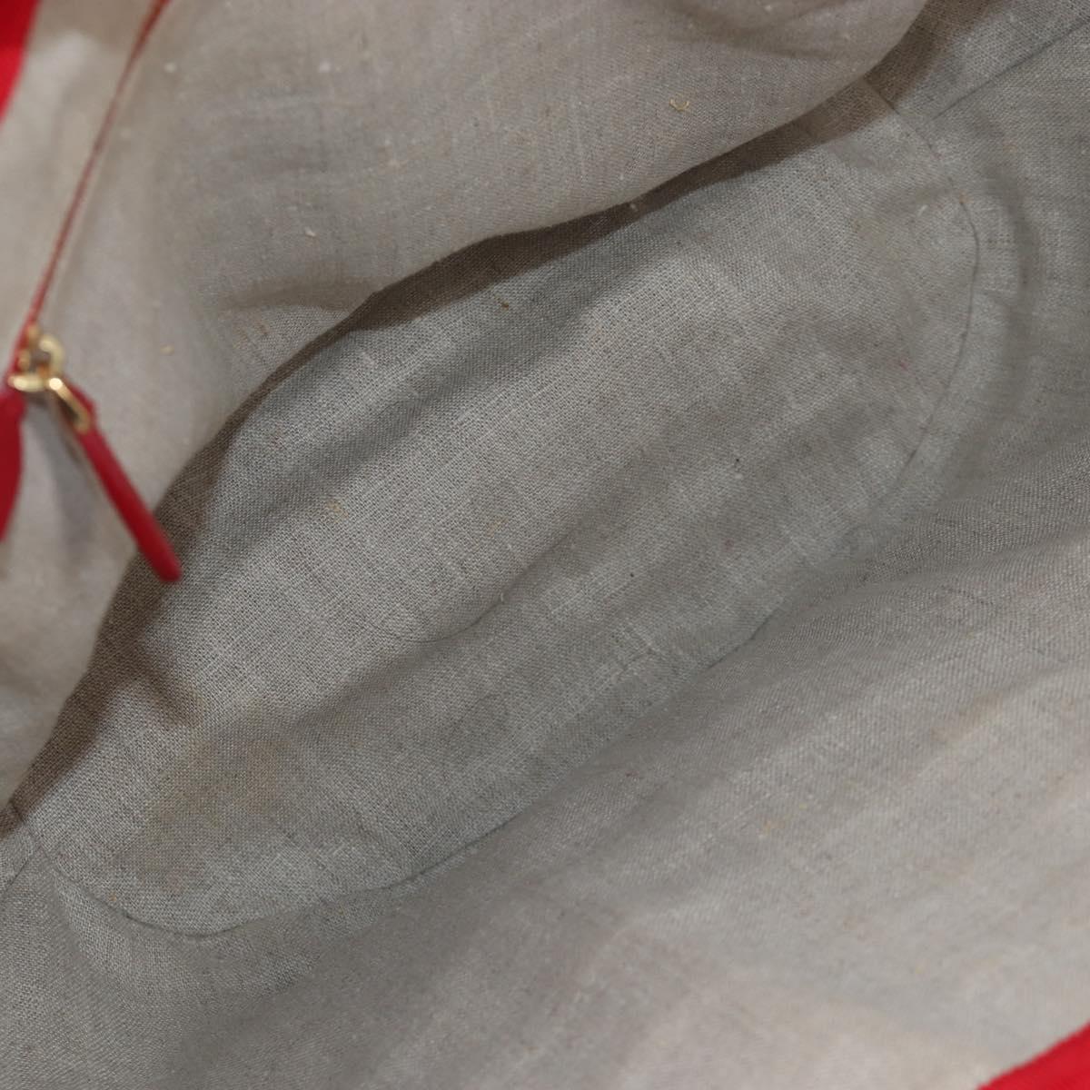 Miu Miu Straw Bag Hand Bag Raffia Beige Gold Auth 196583M