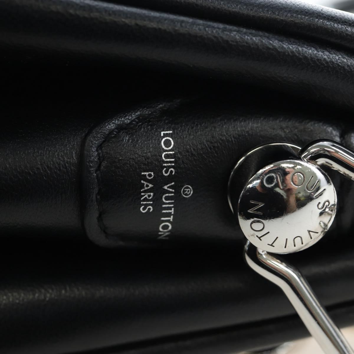 LOUIS VUITTON Monogram Emboss Kussan BB Shoulder Bag Black M22429 Auth 196585V
