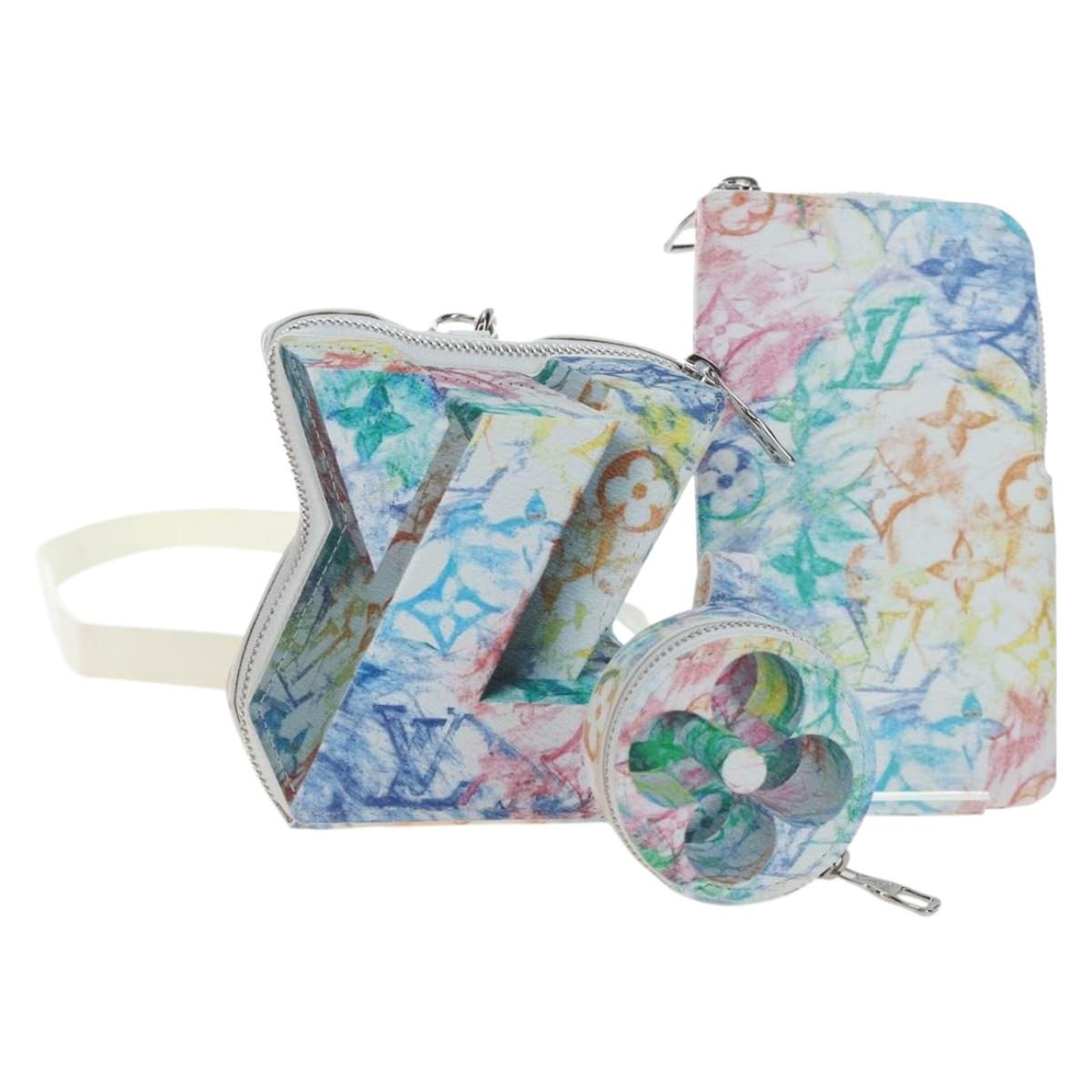LOUIS VUITTON Monogram Pastel Colors LV Block Multicolor M57277 Auth 196587SAM