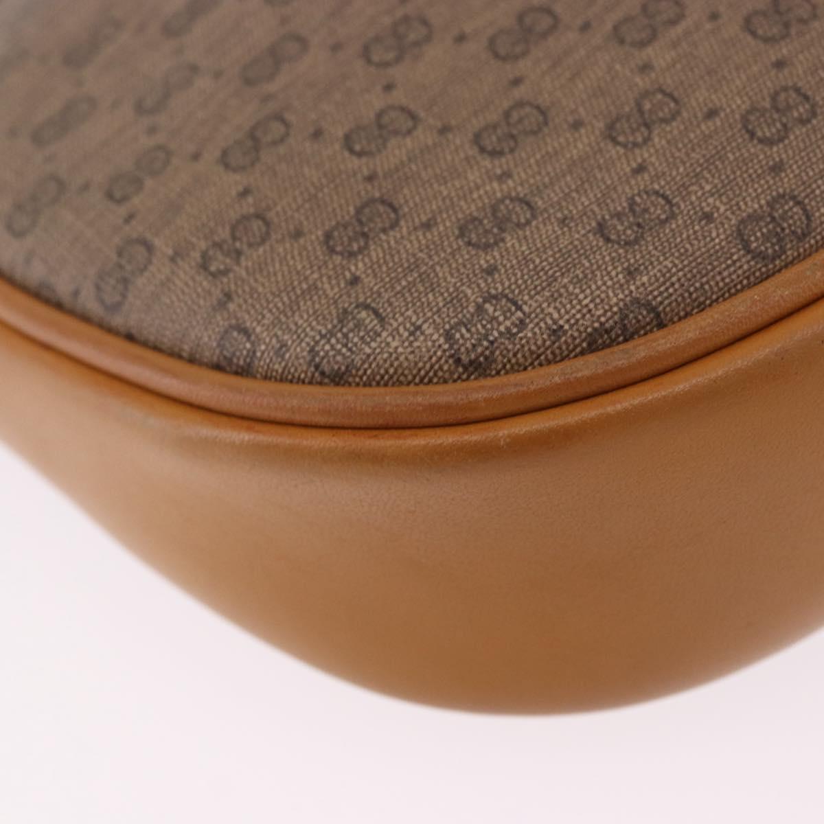 GUCCI Micro GG Supreme Shoulder Bag PVC Beige Gold 007 084 0094 Auth 196603