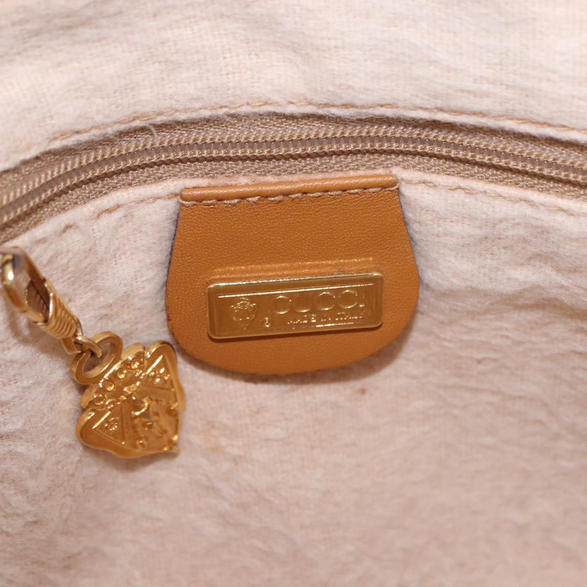 GUCCI Micro GG Supreme Shoulder Bag PVC Beige Gold 007 084 0094 Auth 196603