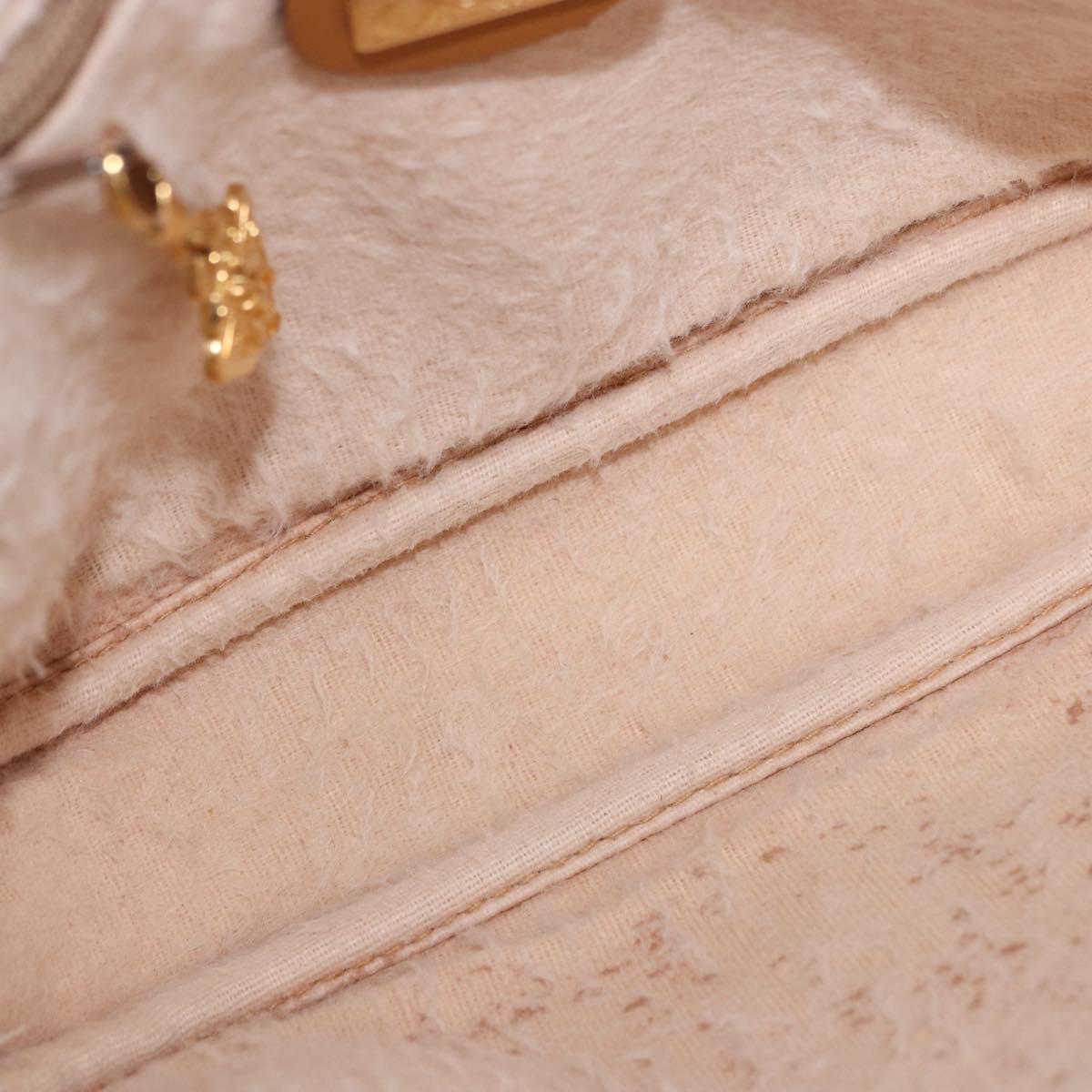 GUCCI Micro GG Supreme Shoulder Bag PVC Beige Gold 007 084 0094 Auth 196603